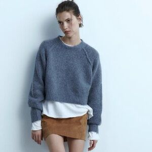 Zara Cropped Knit Sweater